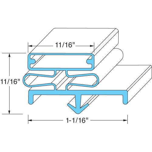 (image for) Continental Refrigerator 2-522 GSK-31 5/8X59 7/16 CON - Click Image to Close